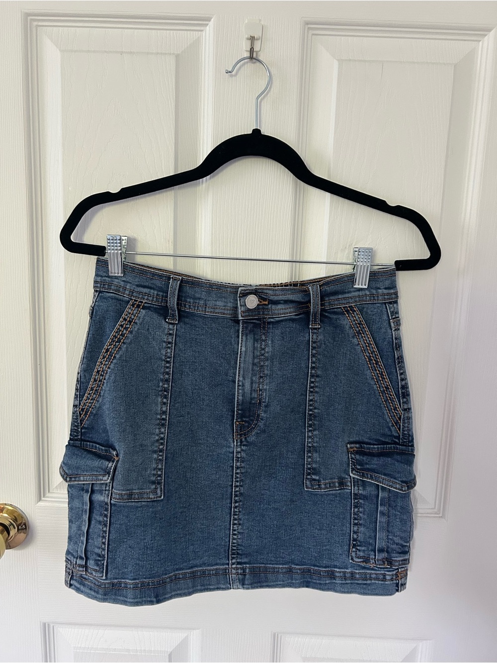 Lovegen Denim Cargo Mini Skirt Size 9/30